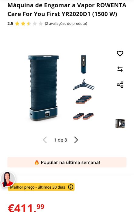 Máquina de engomar a vapor ROWENTA