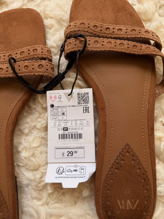 Шльопанці Zara 37 р шкіра