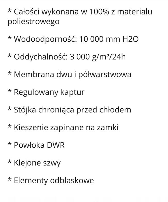 Kurtka przeciwdeszczowa ELBRUS damska