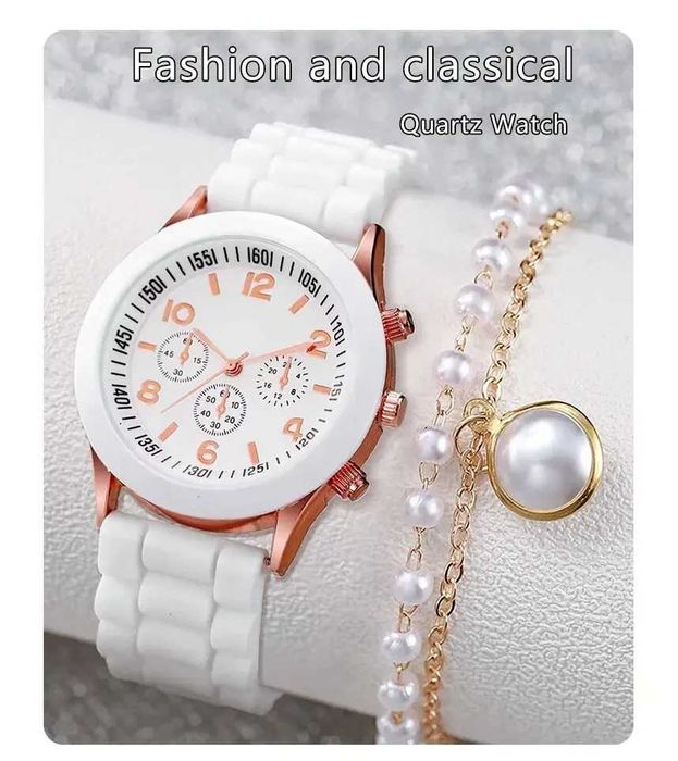 conjunto de relogio+ acessorios novos