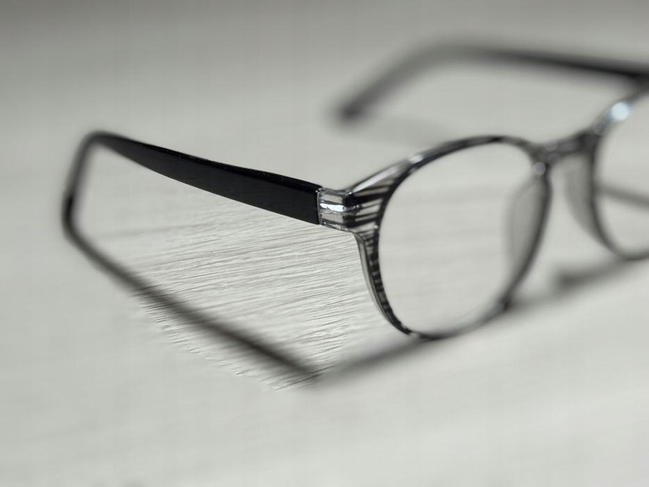 Okulary Korekcyjne +2,5 Do Czytania Przezroczyste W Paski