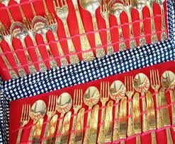 столовый набор Gold plated cutlere