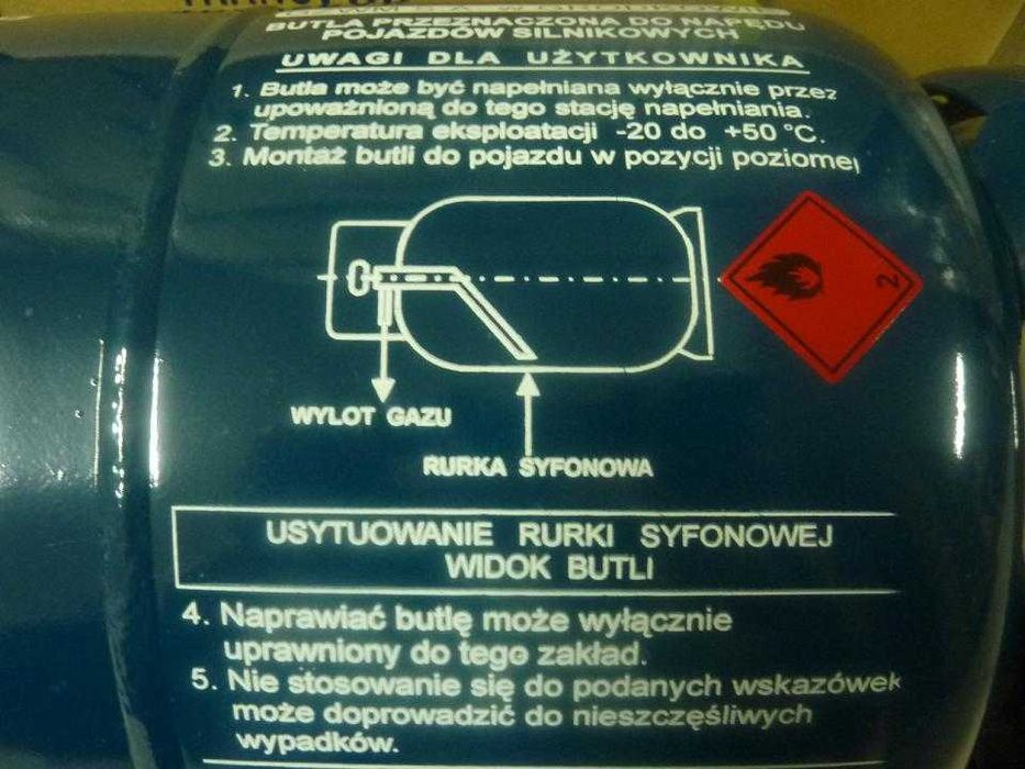 Butla gazowa 11 kg z syfonem do wózka widłowego