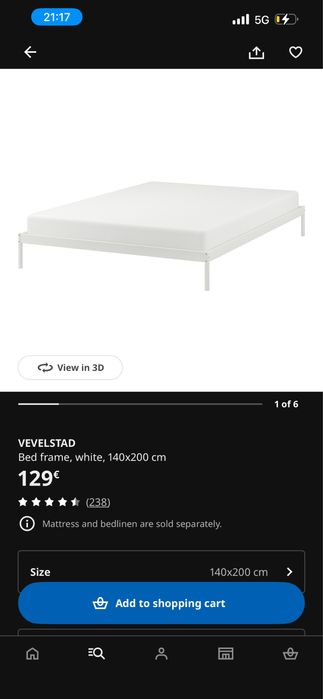 Cama IKEA Velvestad 140x200