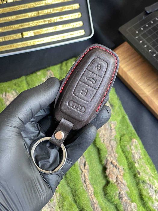 ЯКІСТЬ 100% Чохол на ключ ауді, Кожаний чехол audi, Брелок ауді, а4 а5 а6 а7 q5 q7
