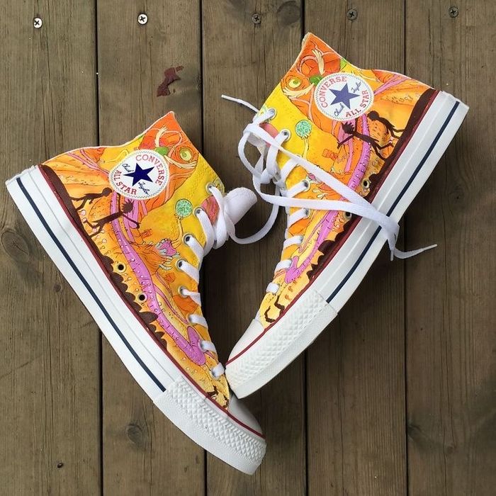 Rick and Morty Converse custom malowane buty wysokie trampki