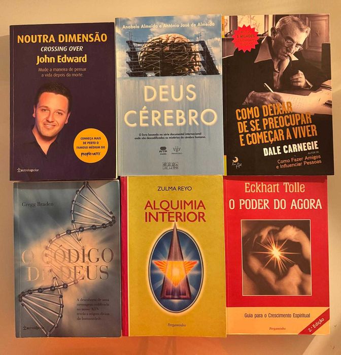 Livros de Espiritualidade, Psicologia e Desenvolvimento Pessoal , Teosofia, Auto Ajuda, Neurociência, Daniel Amen, Chopra, Damásio, Tolle .
