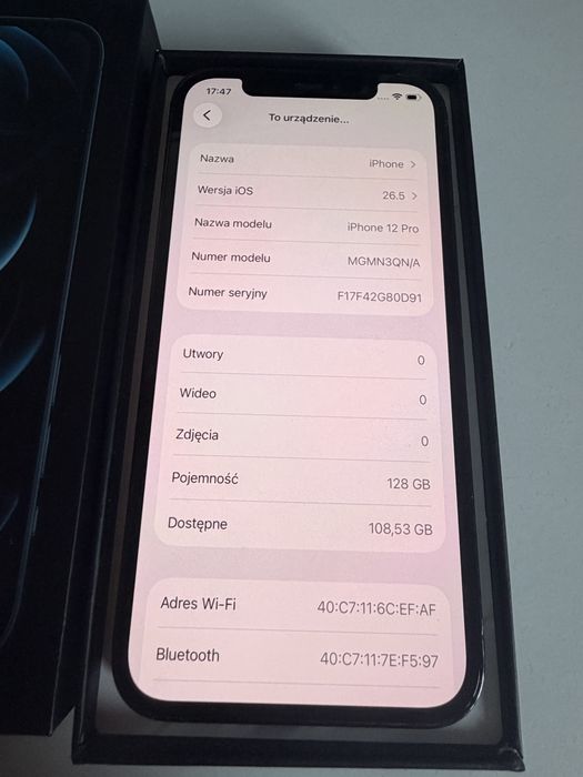 Bateria 96% iPhone 12 Pro 128gb Blue