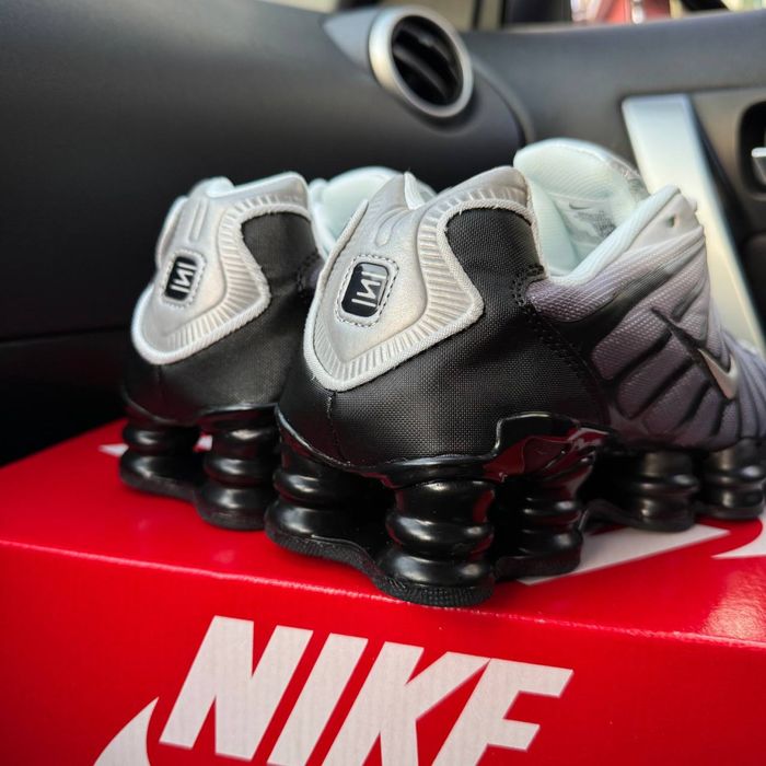 Чоловічі кросівки найк шокс чорно білі Nike Shox TL Black Grey white