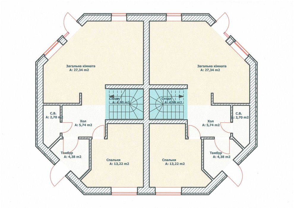 Дуплекс з новим ремонтом та меблями в Лісовій Бучі. Газ.