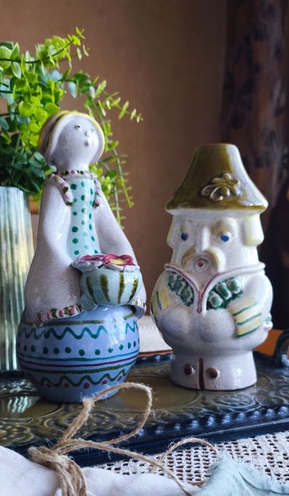 Сільничка солонка статуэтка фигурка фарфор старинное стекло подарок