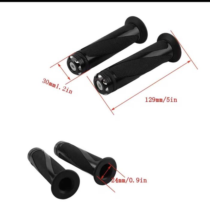 Manetki motor kpl.L+P BLU/BLACK 20/23,Honda, Yamaha,Suzuki,Kawasaki