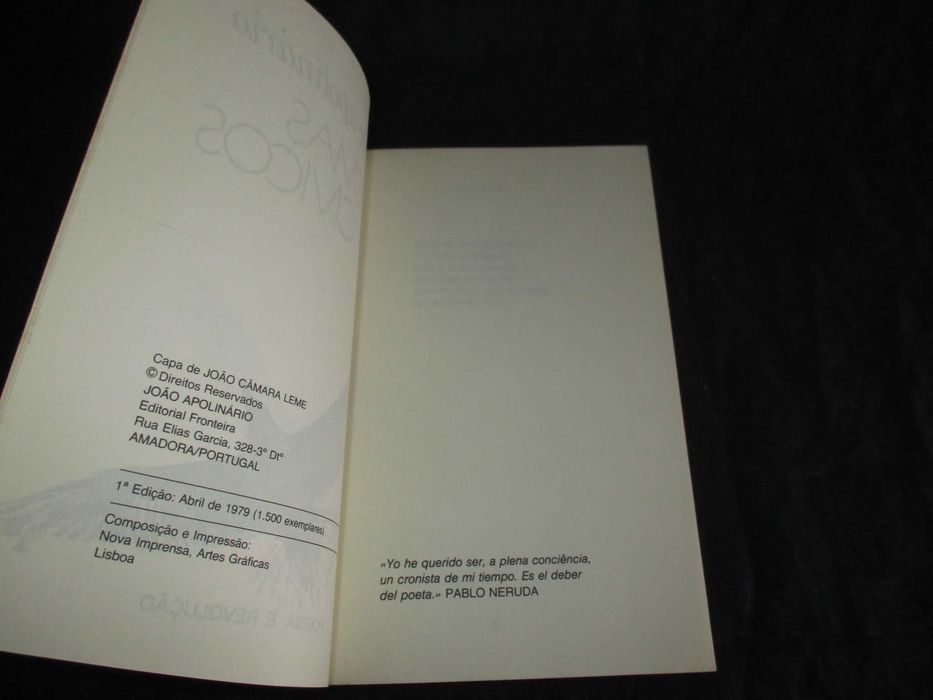 Livro Poemas Cívicos João Apolinário