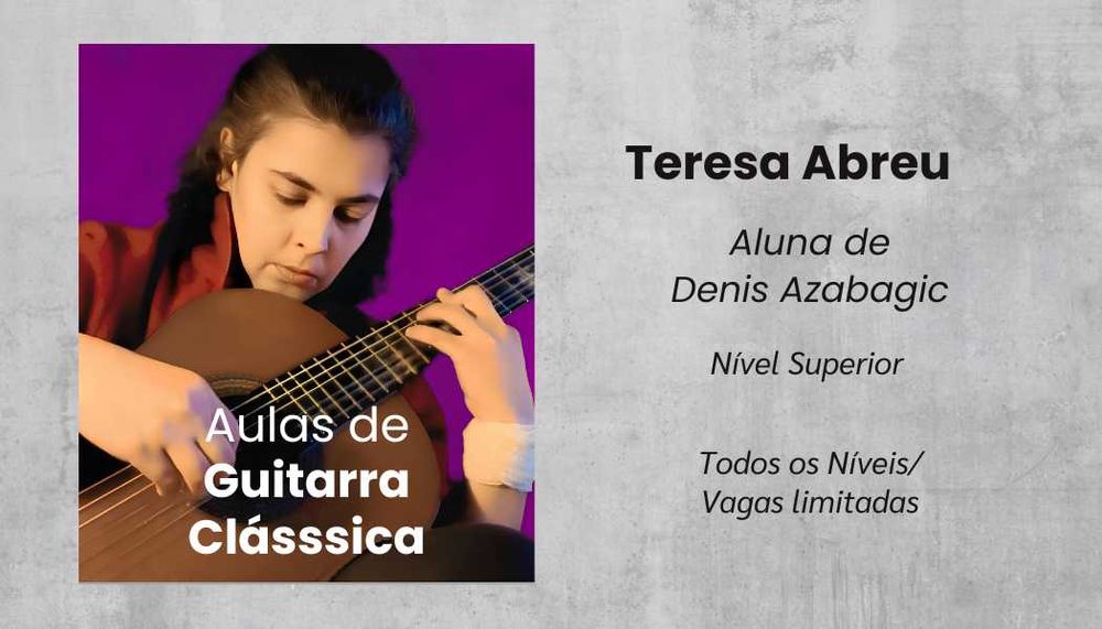 Aulas de Guitarra Clássica — Online e Presencial (Porto Salvo)