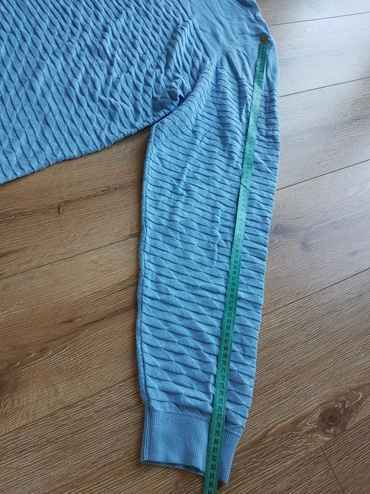 7XL Jack's męski sweter bawełniany duży 100% cotton sweterek niebieski