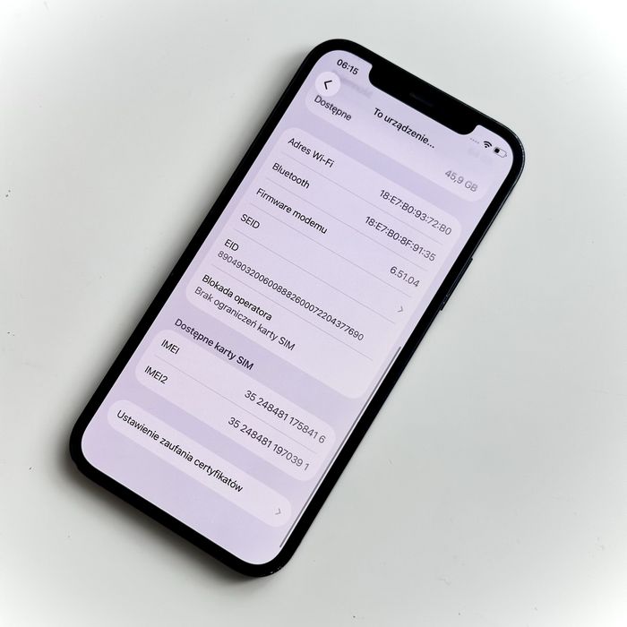 IPhone 12 64gb Midnight - BATERIA 84% - WSZYSTKO ORYGINALNE