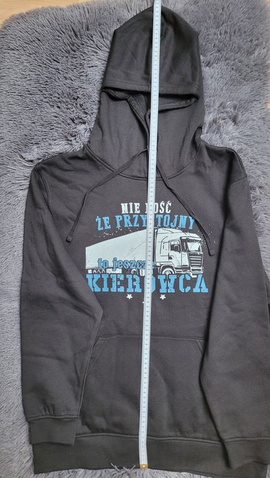 Męska bluza polarowa z kapturem