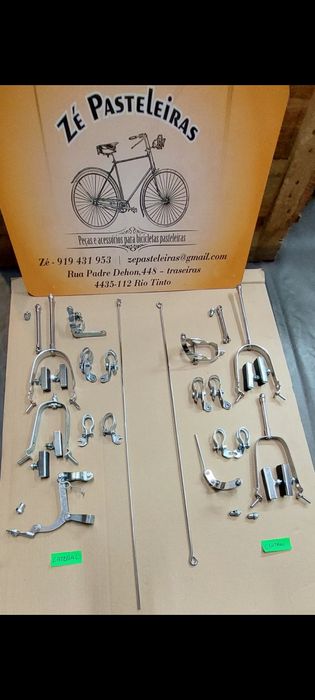 Guiadores/travões/punhos/malas bicicleta pasteleira/clássica