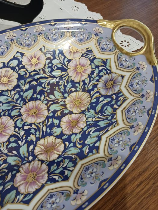 Kaiser duza 37 cm lśniąca patera Ballade kwiaty