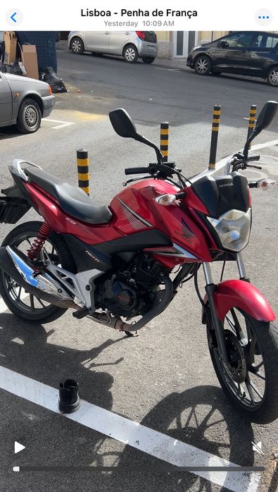 Moto Cbf 125 vermelha
