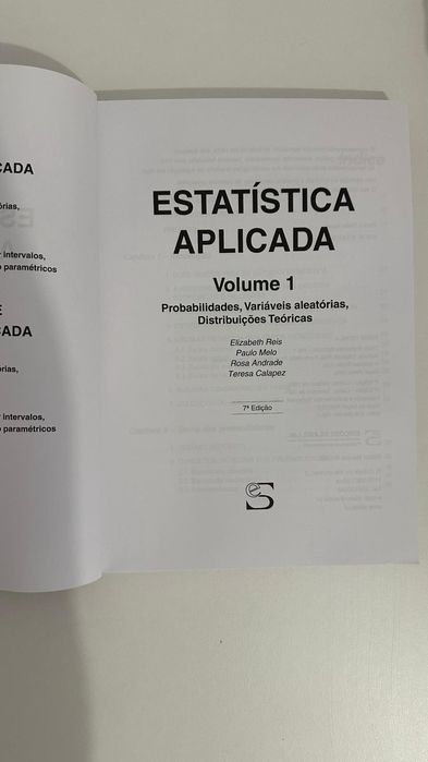 Estatística Aplicada 1 - 6ªEdição - Licenciatura em Gestão - Como Novo