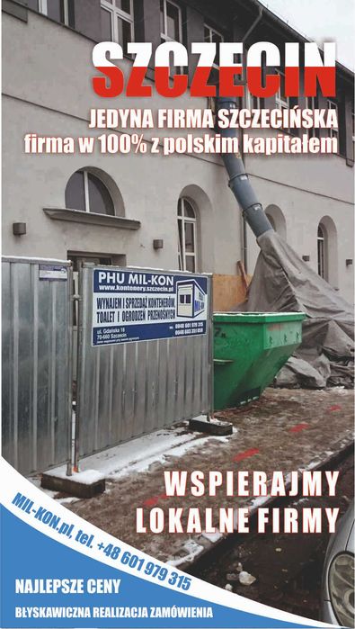 Wynajem toalet przenośnych oraz kontenerów- MIL-KON-nr 1