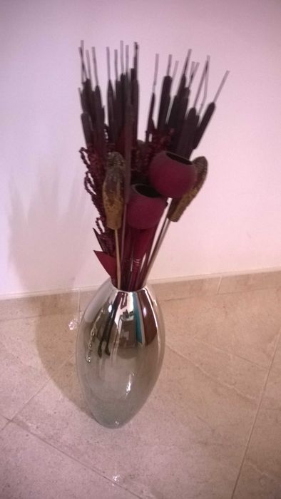 Jarra Spal prateada (não inclui flores)