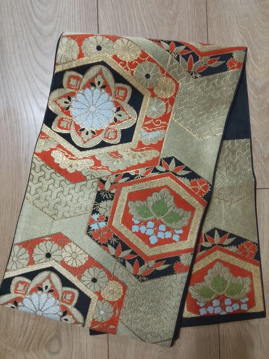 Pas fukuro obi, oryginalny japoński pas do kimono