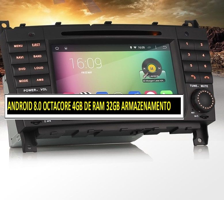 Auto-rádio 2 din android 14 64GB Mercedes CLC W203 de 2008 a 2010