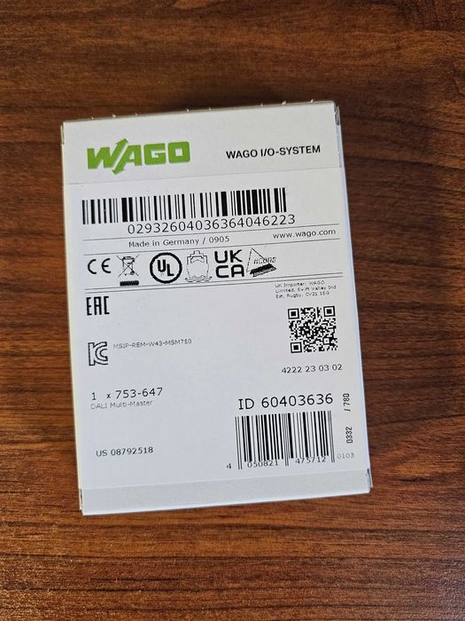 WAGO 753-647 DALI Multi-Master | Moduły DALI | 20 szt. | NOWE