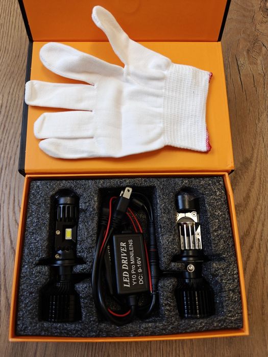 Автосвет. Лампи BI-LED міні лінзи мини линзы Y10 PRO  H7. Комплект