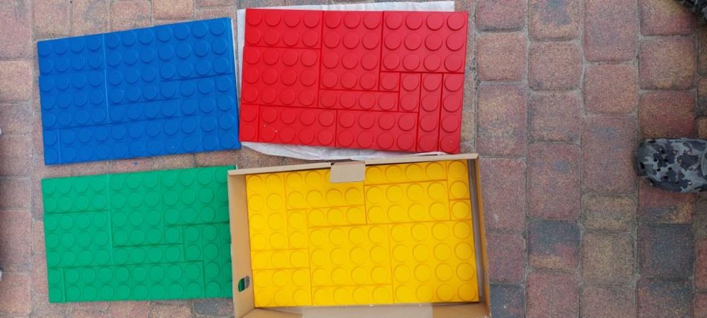 Gipsowe płytki na ścianę klocki lego