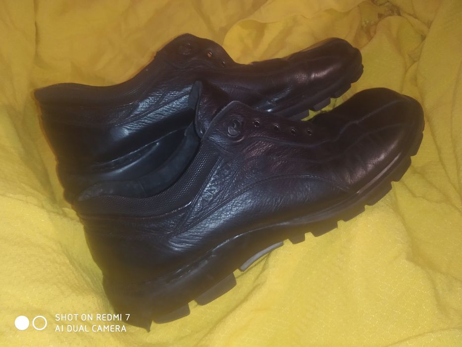 Мужские кожаные туфли kangol ботинки чёрные 44