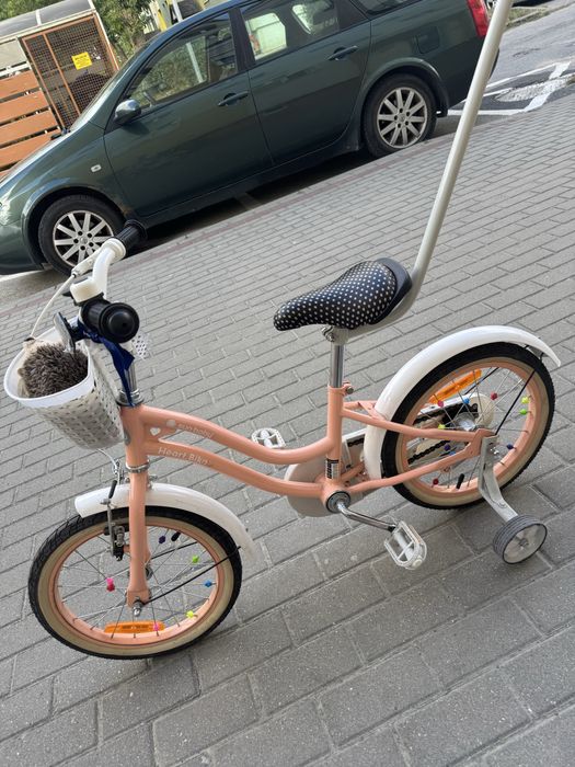 Rowerek 16 heart bike morelowy