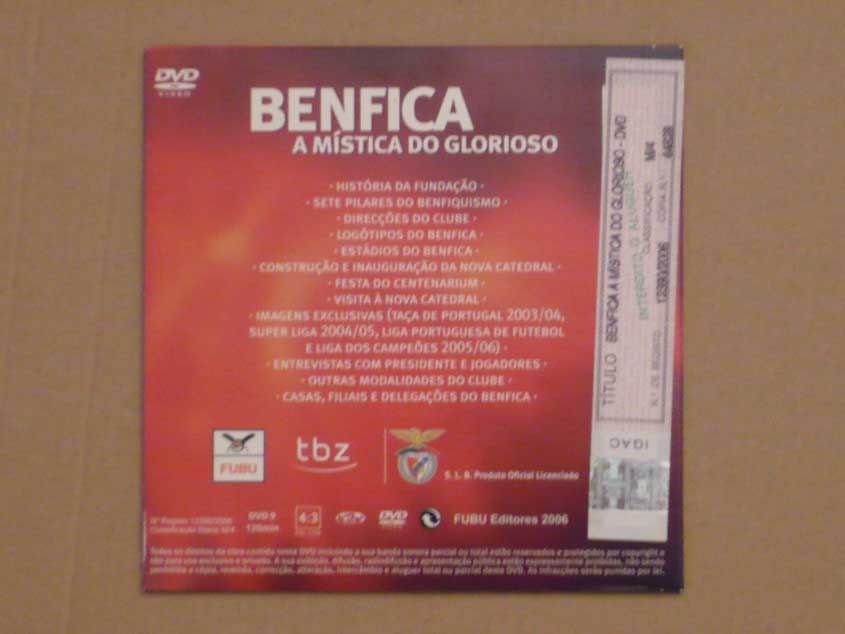 Dvd "Benfica-A mística do glorioso"