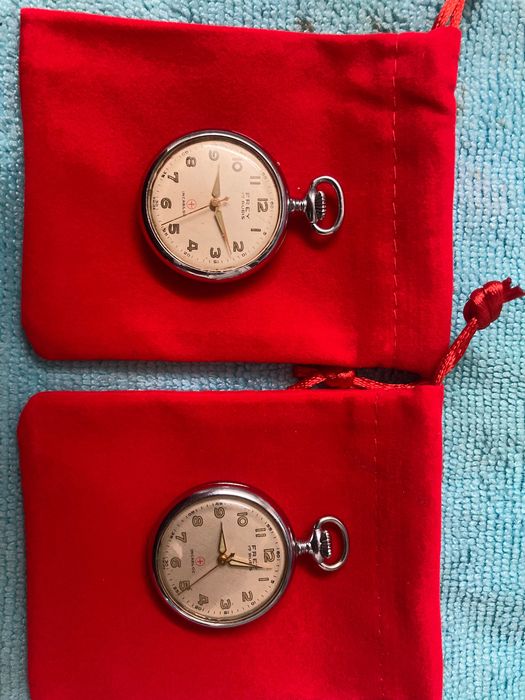 Relógios de bolso / camisa / farda Frey , 17 Rubis , incabloc , suíços