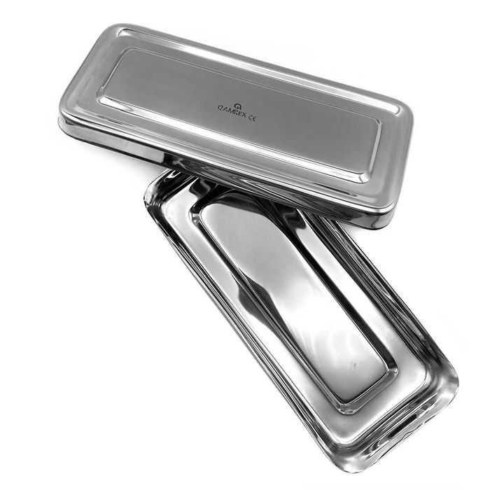 Caixa Porta Instrumentos Inox 17x7 cm