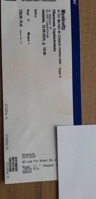 Bilet na koncert Myslovitz
