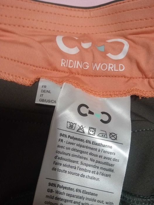 Calças / Leggings de Equitação Riding World Agadir Cinza