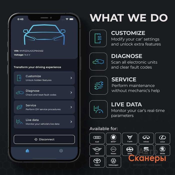 Диагностический адаптер Carista EVO iOS/Android