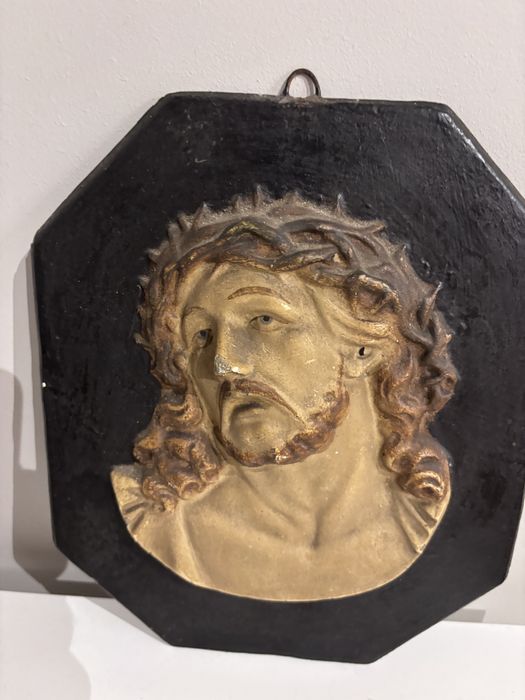 Płaskorzeźba Jezus Chrystus  retro prl