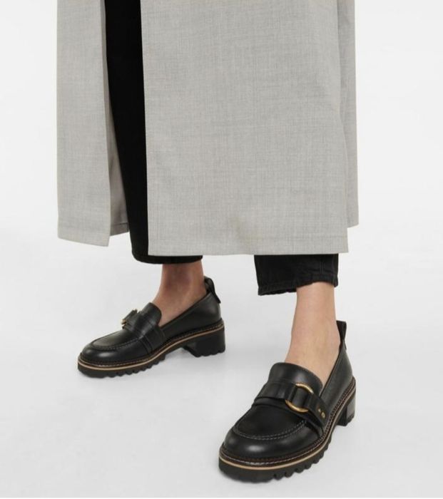 Chloe кожаные туфли лоферы новые