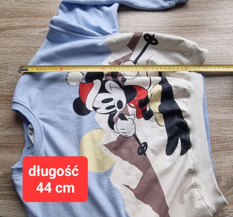 Bluza dresowa oversize H&M świąteczna Myszka Miki drws