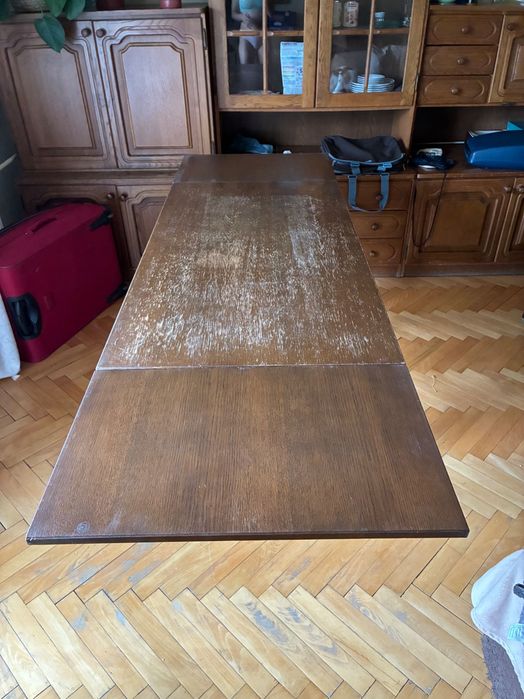 Drewniany ławostół vintage