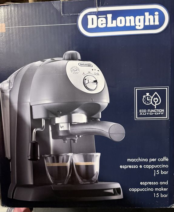 Ekspres kolbowy De’Longhi EC201CD.B 15 bar – użyty 1 raz, komplet