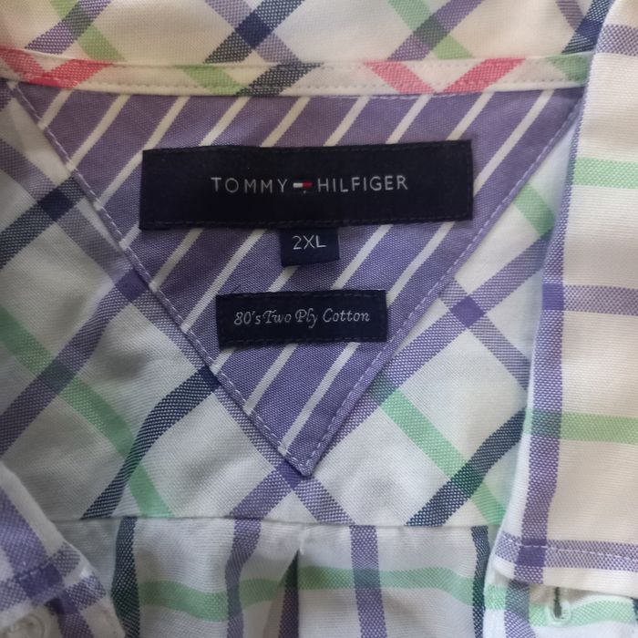 Tommy Hilfiger- męska koszula w kratkę-XXL