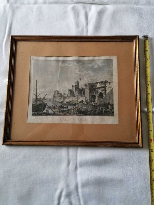 Conjunto de Duas Gravuras Antigas emolduradas em Madeira (Reproduções)