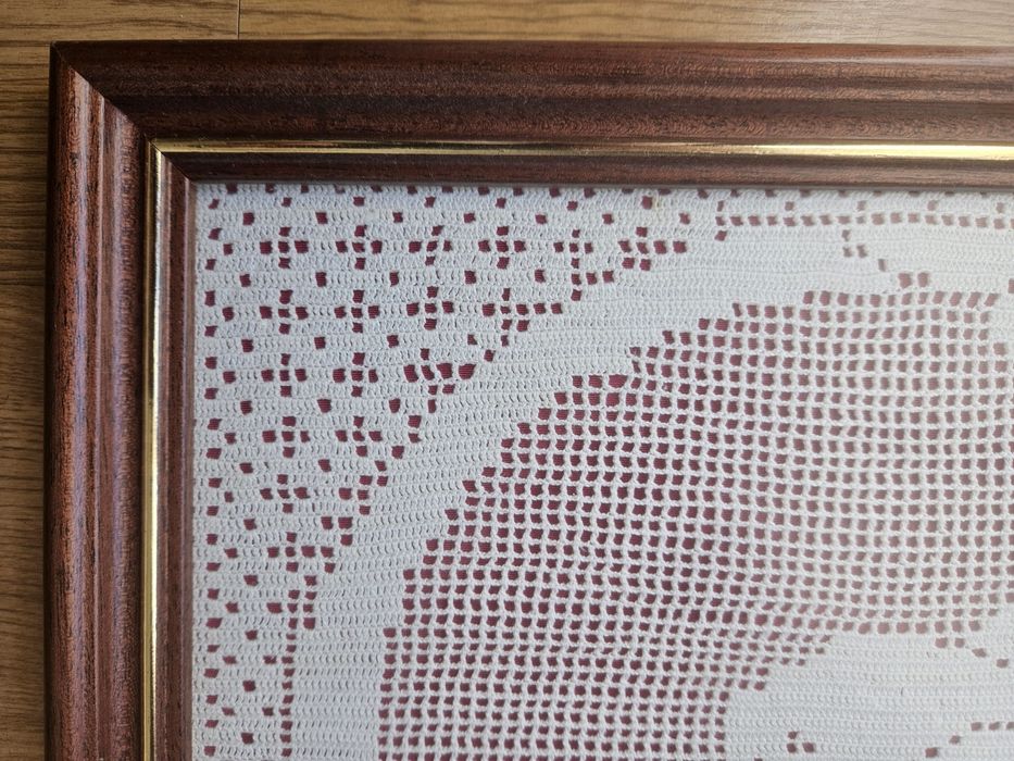 Quadro em crochê feito à mão