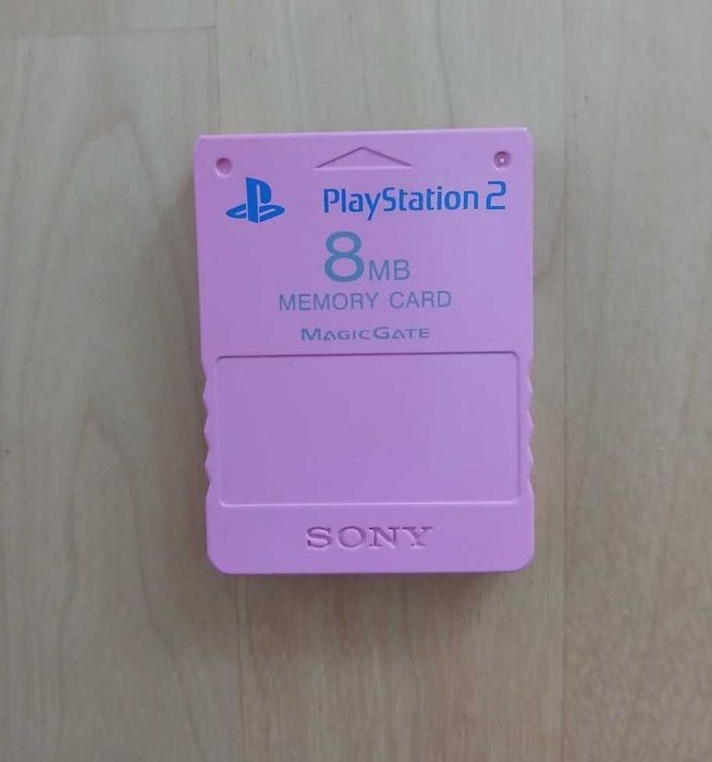 KARTA PAMIĘCI - PINK różowa - SONY PS2 Playstation 2 Memory Card 8mb Magic Gate - STAN KOLEKCJONERSKI