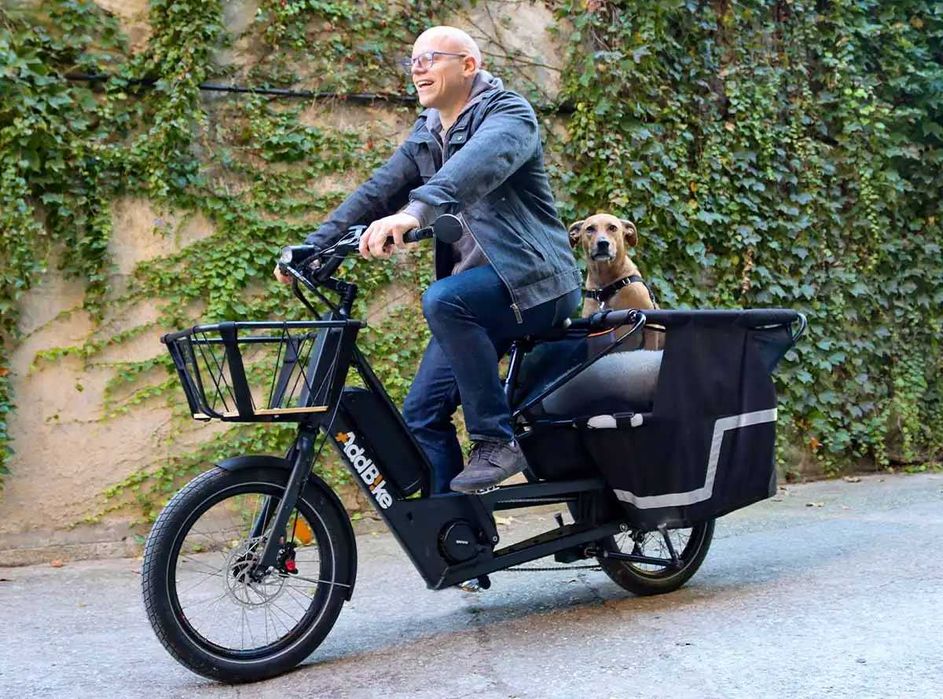 Rower elektryczny cargo AddBike U-Cargo Family 250 W 80 Nm dla 2 dzieci